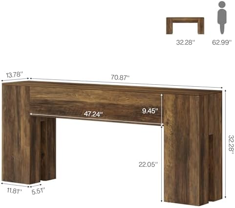 Tribesigns 71-Inch Long Console Table - Image 2