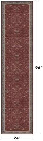 Red 2x8 Long Hallway Runner Rug - Image 2