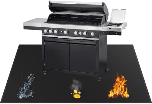 SecuCaptain Under Grill Mat for Outdoor Grill by SecuCaptain