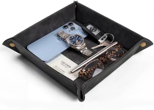 CoBak Leather Valet Tray, PU Leather Catch-All Tray by PopulartabletcasebrandWegivepeoplethebestdesignofprotectingvariouselectronicdevices