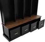 Quarte Hall Tree with Bench, Enclosed Storage, 4 Hooks - Image 7