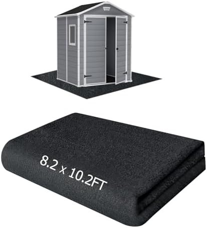 8.2x10.2FT Outdoor Storage Shed Floor Mat, Tent Carpet by RUNZEG