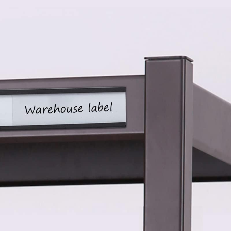 C Channel Magentic Label Holders 1x3 Inches,Magnetic Labels Shelf Label Data Card Holders,Pack of 50