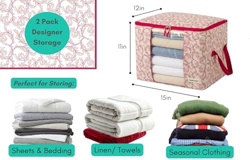Chaos Cleared Canvas Storage Bags Designer Organizer 2 Pack – Seasonal Storage - Image 2