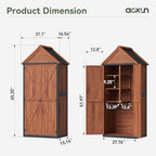 Aoxun Solid Wood Outdoor Cabinet 2.3'x1.3' - Image 2