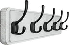 SKOLOO Rustic Coat Rack Wall Mount, 5 Hooks, 17 Inch, Solid Wood by SKOLOO