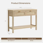 SICOTAS 79" Rattan Console Table - Image 2