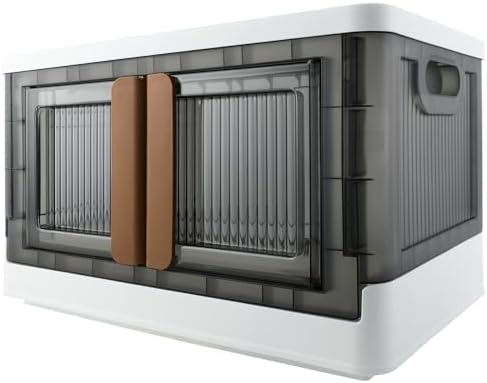 Storage Box, Cabinet with Lids, 8.4 Gallon Capacity, With Double Door and Lock by AssHMKITOfficial