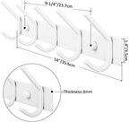 WEBI Coat Rack Wall Mount, Coat Hooks Wall Mounted, Coat Hanger Wall Hook Rack - Image 3