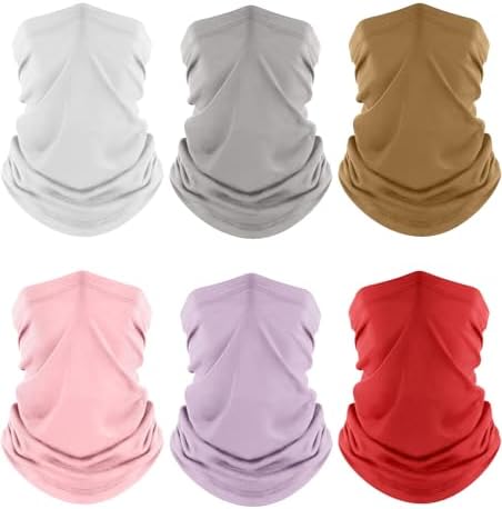 Fuinloth Neck Gaiter, 6 Pack Cooling UV Protection Bandana Face Mask Gator by fuinloth