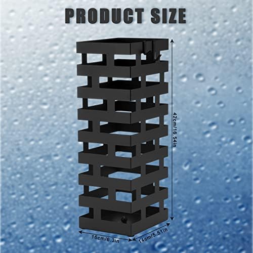 Tudomro Umbrella Stand Entryway, Tall Black - Image 2