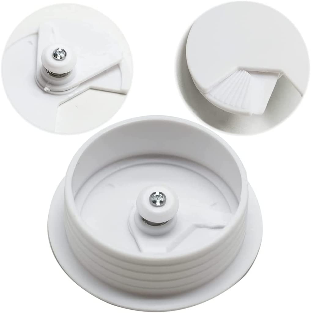 TuTuYa 6PCS Desk Grommet, Desk Cable Grommet 3-1/6inch (80mm) White Desk Cable Hole Covers with Hole Saw, Ideal Solution for Office and Home Table Cable (White, 3-1/6inch)