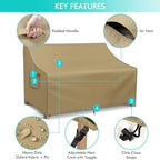 WLEAFJ Patio Sofa Cover Waterproof, Outdoor Loveseat Cover, Heavy Duty Deep - Image 3