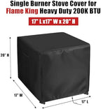 Outdoor Single Burner Stove Cover, 17”L x 17”W x 20”H - Image 2
