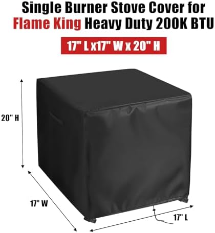 Outdoor Single Burner Stove Cover, 17”L x 17”W x 20”H - Image 2