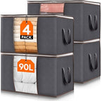 Lifewit 4 Pack 90L Clothes Storage Bins by Lifewit