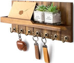Rebee Vision Acacia Wood Key Holder Wall Mount by REBEEVISION