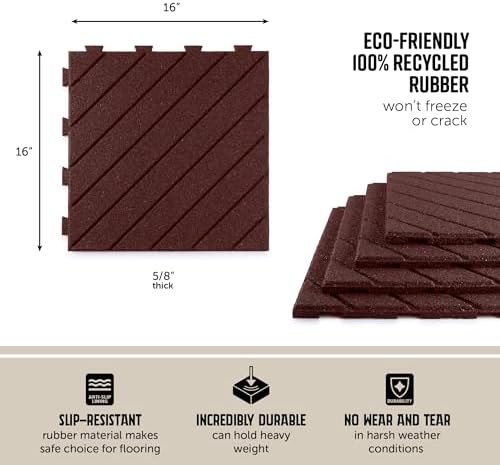 Playsafer Slatted Rubber Interlocking Tile - Image 3