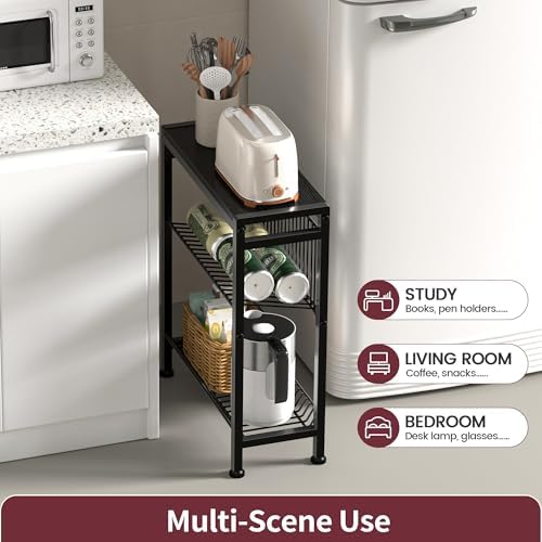 Narrow Side Table for Small Space, 3-Tier End Table - Image 4