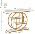 Tribesigns 41.3" Console Table, Industrial 4-Tier Sofa Entryway Table - Image 2
