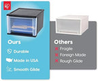 IRIS USA 4-Pack, 17 Qt. Medium Stacking Drawer Storage Organizer - Image 4