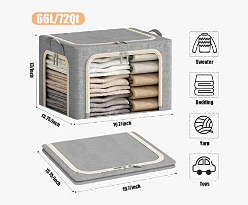 3 Openings Large Clothes Storage Bins - Image 6