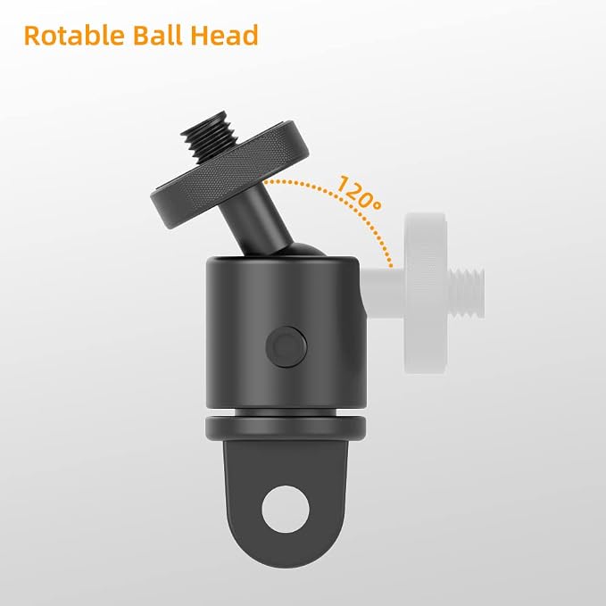 Aluminum 360 Degree Rotation Camera Mount, 1/4 Screw Adjustable Adapter Mount - Image 2
