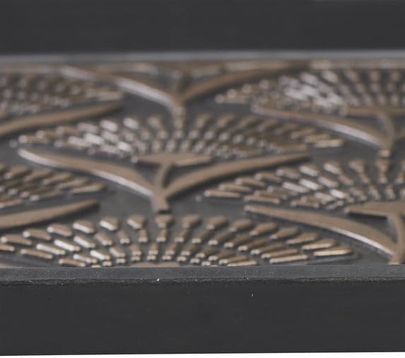 Bronze Floral Rubber Boot Tray, 15x31 Inch Large, Decorative Waterproof Mat - Image 4