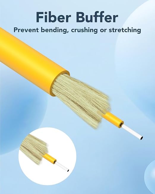 OS2 LC to LC Fiber Patch Cable, OFNP Singlemode Fiber Optic Cable 1G/10GB SMF - Image 3