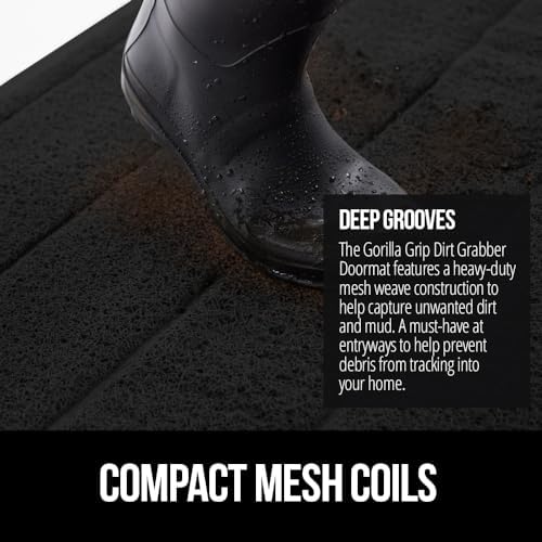 GORILLA GRIP Dirt Grabber Door Mat Durable Mesh - Image 4