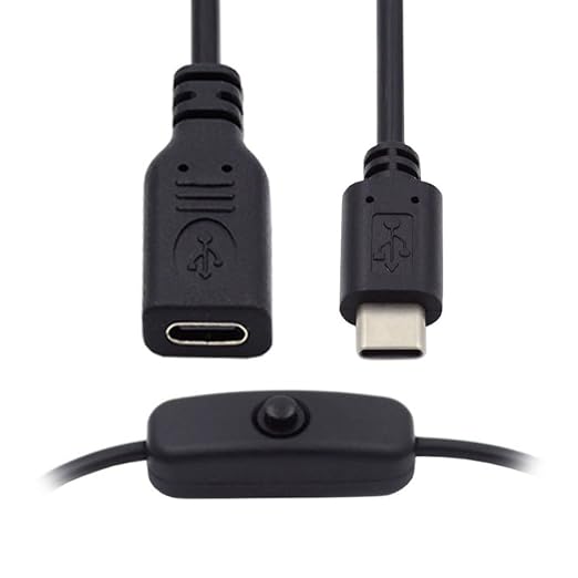 chenyang USB C Power Switch Extension Cable USB C Male to Female - Image 8