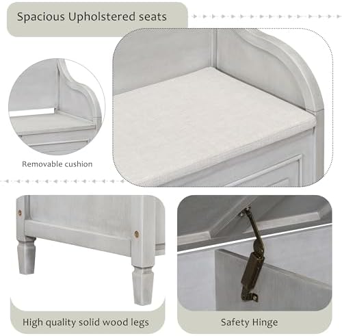 Knocbel Rustic Entry Storage Bench - Image 5