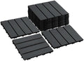 12 PCS Plastic Interlocking Patio Deck Tiles by SAILARYPatioFurniture