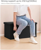 PINPLUS Folding Storage Ottoman Bench - Image 6
