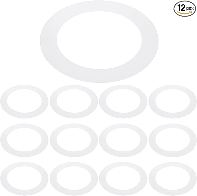 PATIKIL 6.3" ID 8.7" OD Plastic Trim Ring, Translucent Matte White by PATIKIL