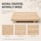 Travertine Vanity Riser for Soap & Perfume 9.84 in - Image 2