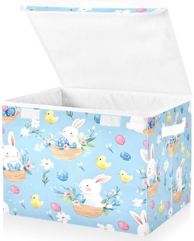 Bolaz Cute Bunny Easter Egg Pattern Storage Bins by Unknown