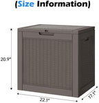 Outdoor Storage Box Waterproof, 32 Gallon Deck Box - Image 2