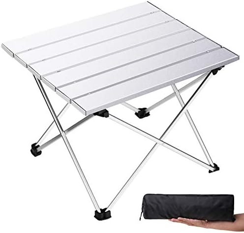 Grope Small Folding Camping Table, Aluminum Beach Table by Grope