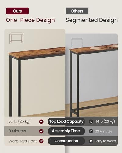 VASAGLE 31.5" Console Table, Narrow Behind Couch Table, 1 Tier - Image 2
