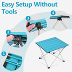 Grope Portable Camping Table, Aluminum Folding Beach Table - Image 5