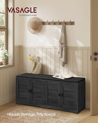 VASAGLE 3-Tier Shoe Storage Bench - Image 2