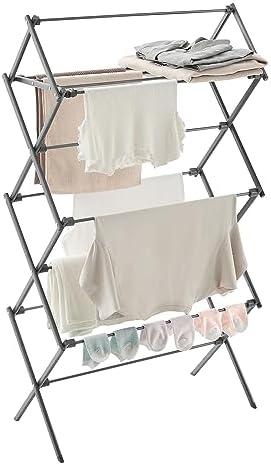SONGMICS Foldable Clothes Drying Rack, 29.5 x 14.6 x 53.1 Inches by SONGMICSbySONGMICSHOME