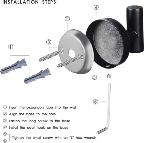 Bathroom Robe Towel Hooks Coat Matte Black Wall Hook Stainless Steel Heavy Duty - Image 3