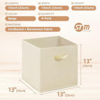 STORAGE MANIAC Storage Cubes, 13 Inch 4 Pack Collapsible Fabric Shelf Bins - Image 4