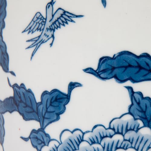 Creative Co-Op Blue and White Ceramic Umbrella Stand - Image 4