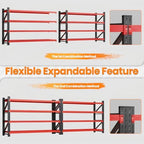 71.3” Wide Heavy Duty Metal Garage Shelving, Adjustable Storage Shelf - Image 6