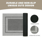 Artoid Mode Grey Absorbent Rectangle Non-Skid Doormat, Home Mats Non Slip - Image 7