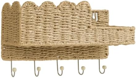 AELS Scalloped Woven Wall Mount Key Holder - Image 2