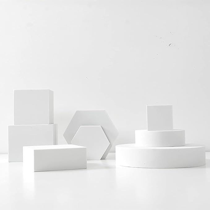 8PCS Geometric Cube Photo Props Set, Hard Foam Photography Background Props by Yiemoge